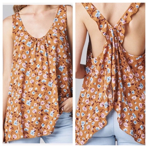 HailJax Tops - Caramel KrisKross Tank